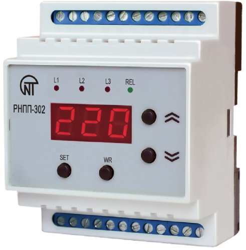 Реле напряжения трехфазное на DIN-рейку НовАтек-Электро РНПП-302 8А 85-295В картинка